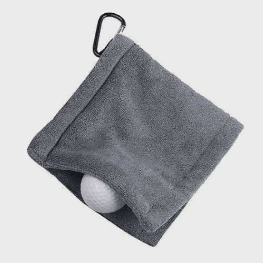 Golf Handdoek 14x14cm met Karabijnhaak - Hoge Waterabsorptie & Zweetbestendig
