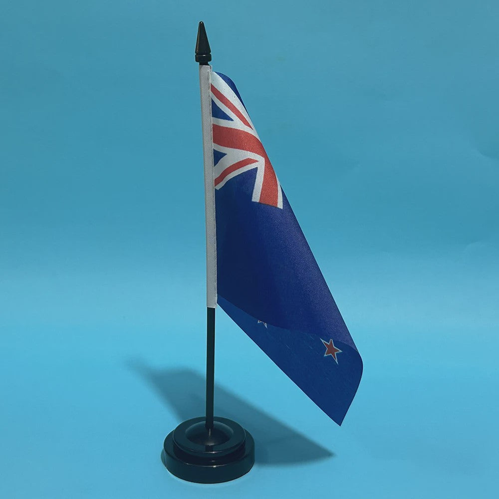 Nieuw-Zeeland Bureauvlag 14x21cm Polyester - Officiële Nationale Vlag