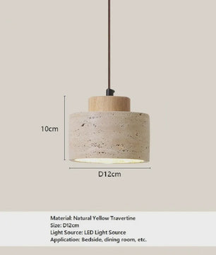 Luxe Travertin Hanglamp in Japanse Stijl - Sfeervolle Verlichting voor Keuken en Woonkamer