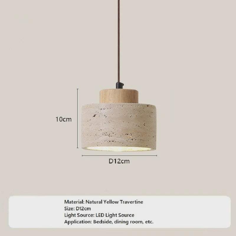 Luxe Travertin Hanglamp in Japanse Stijl - Sfeervolle Verlichting voor Keuken en Woonkamer