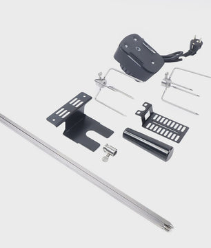 Elektrische BBQ Spit Roaster Rotisserie Kit met 120 cm Kabel voor Buiten Grillen