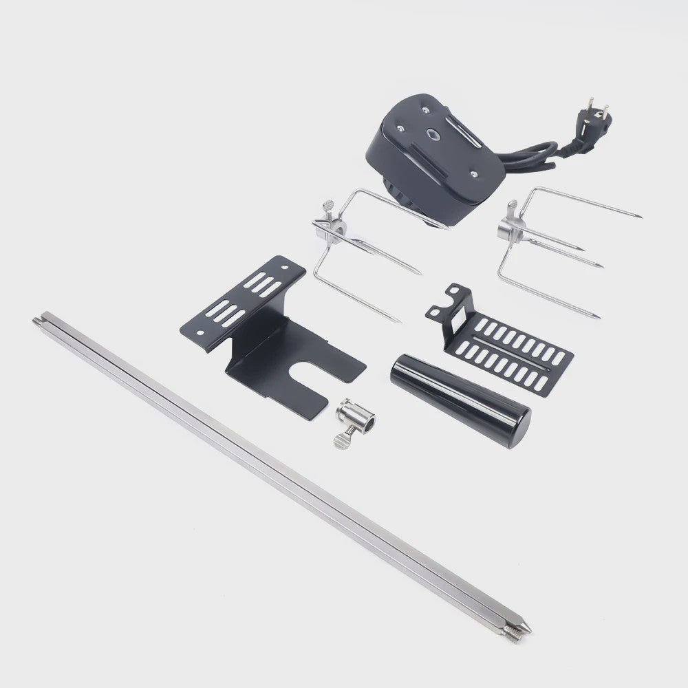 Elektrische BBQ Spit Roaster Rotisserie Kit met 120 cm Kabel voor Buiten Grillen