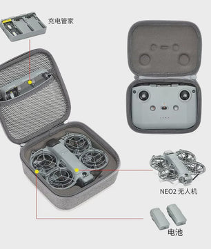 Draagbare Schokbestendige Opbergkoffer voor DJI NEO 2 Fly More Combo Kit & RC N3 Drone Controller