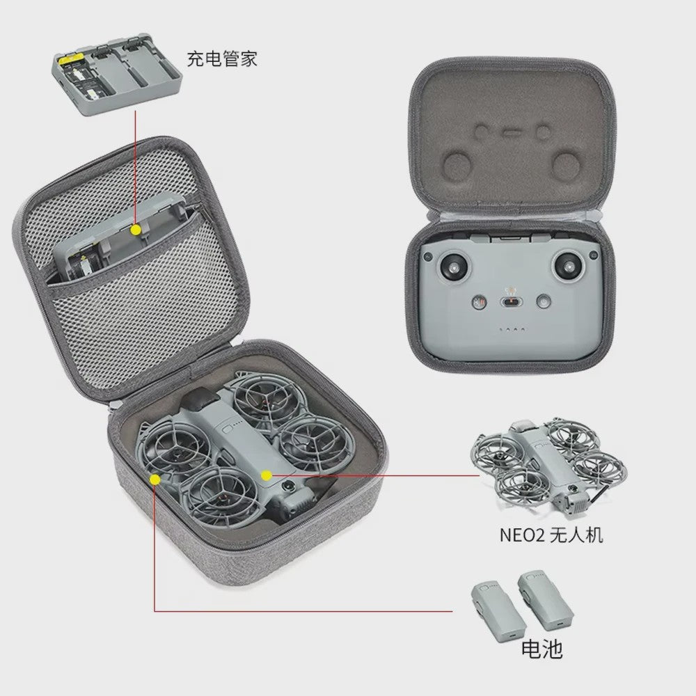 Draagbare Schokbestendige Opbergkoffer voor DJI NEO 2 Fly More Combo Kit & RC N3 Drone Controller