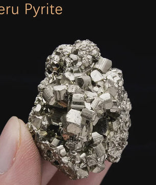 Natuurlijke Peru Pyriet Kristal Cluster - Uniek Mineraal voor Huisdecoratie & Energie