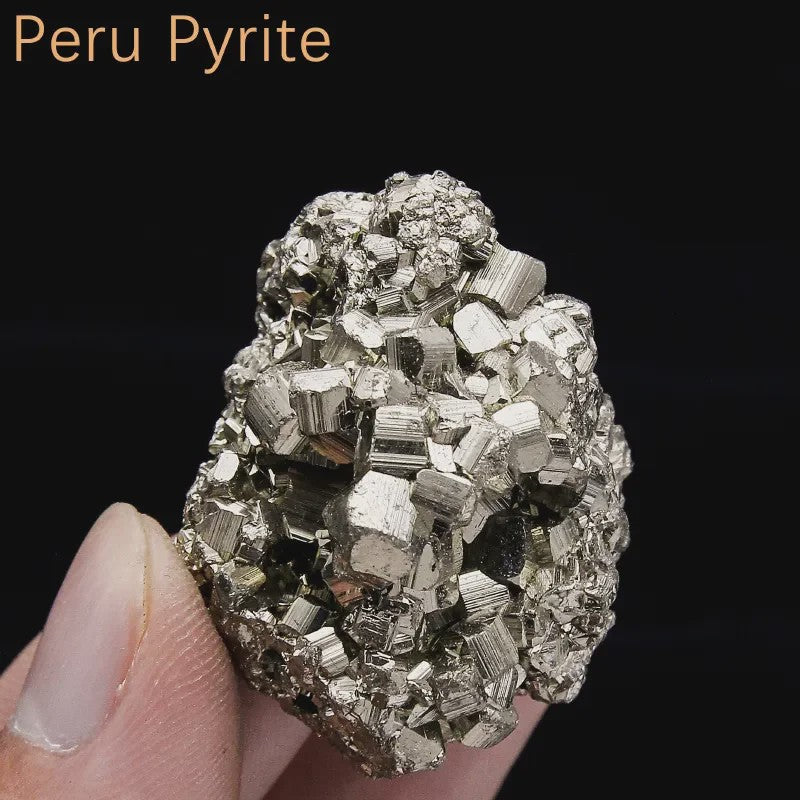 Natuurlijke Peru Pyriet Kristal Cluster - Uniek Mineraal voor Huisdecoratie & Energie