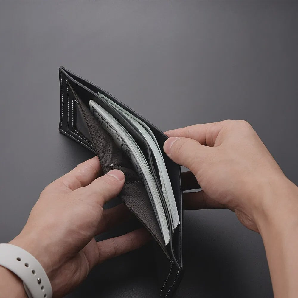 Stijlvolle Heren Portemonnee van PU Leer - Dun, Vouwbaar & Creditcardhouder