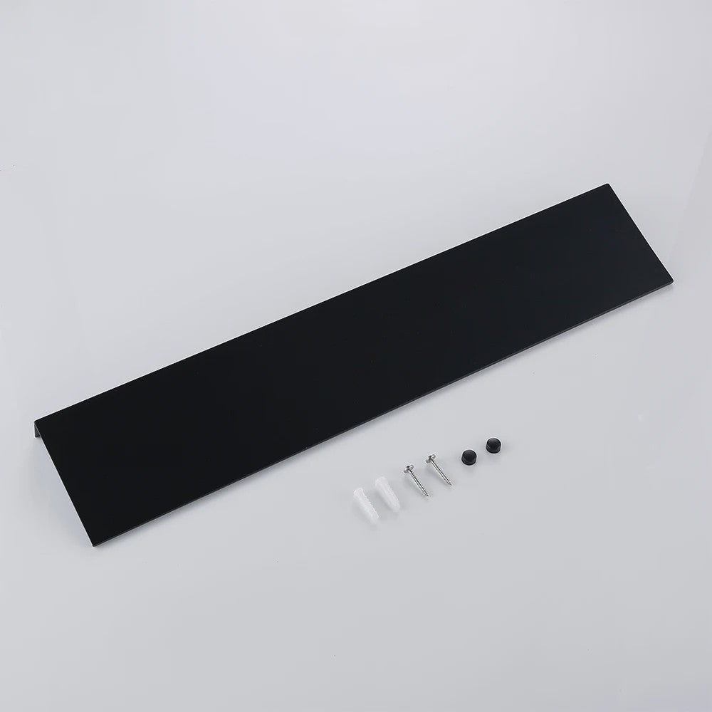 Aluminium Wandrek Zwart/Wit - Enkele Laag - Multifunctioneel voor Badkamer, Keuken & Toilet