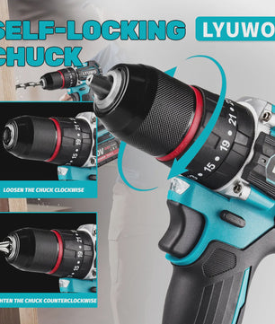 LYUWO 20V Brushless Accu Klopboormachine & Schroefmachine | 4.0Ah Batterij