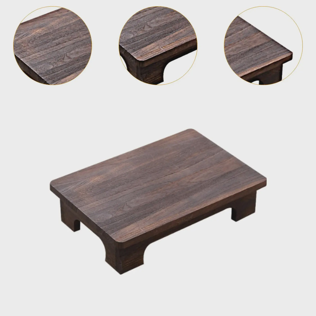 Houten Lage Tatami Tafel - Compact en Stijlvol voor Balkon, Woonkamer of Vensterbank