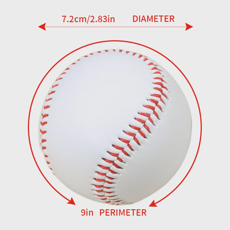 Set van 12 Baseball Softbal Trainingsballen - 9 Inch, Handgemaakt, Hard & Zacht