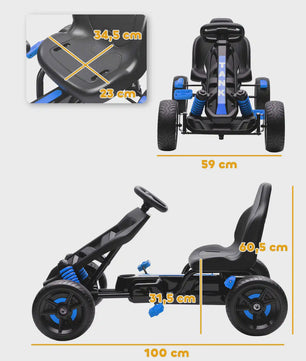 Traptrekker voor Kinderen met Automatische Koppeling & Rem - Rood Metaal