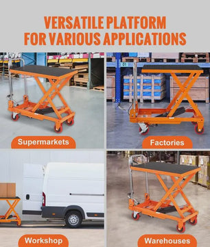 Hydraulische Schaarheftafel Trolley - 150 kg Capaciteit - 700x450mm Platform