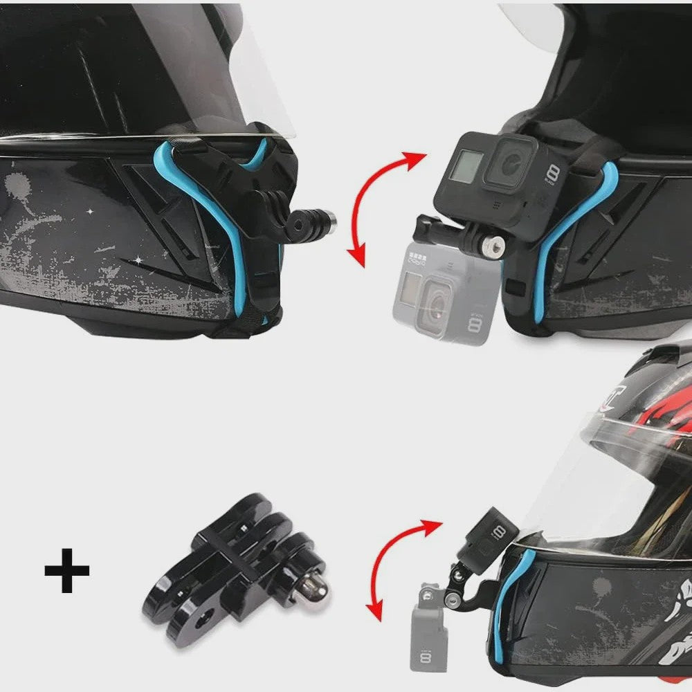 Motorhelm Kinband Mount voor Actiecamera's - GoPro, DJI, Insta360 & Meer
