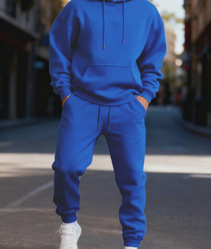 Unisex Fleece Hoodie Set - Casual Sportkleding voor Heren & Dames