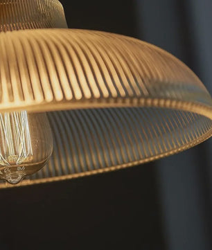 Nordic Groene Glazen Hanglamp - Stijlvolle Plissé Design Verlichting