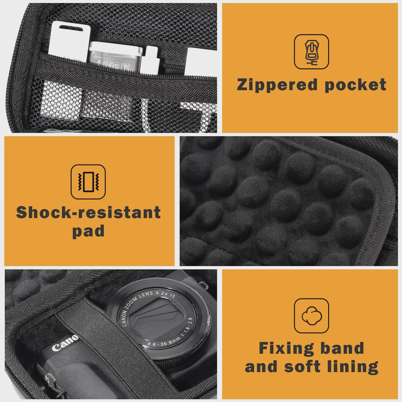Universele Hardcase Camera Tas - Beschermhoes voor Compactcamera's