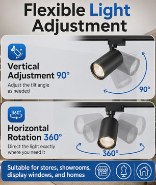 LED Railverlichting Set: 220V Plafondspots (12-40W) voor Woonkamer & Keuken