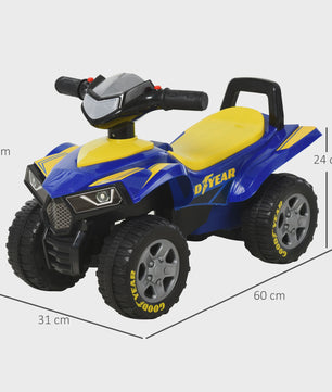Kinder Quad Loopauto met Licht en Geluid - Blauw/Geel (18-36 maanden)