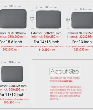 Universele Laptop Sleeve 11-15.6 Inch - Waterafstotend & Schokabsorberend - Beschermhoes voor MacBook, Dell, Lenovo