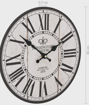 Vintage Londen Wandklok 30cm - Stijlvolle Klok voor Huis & Kantoor