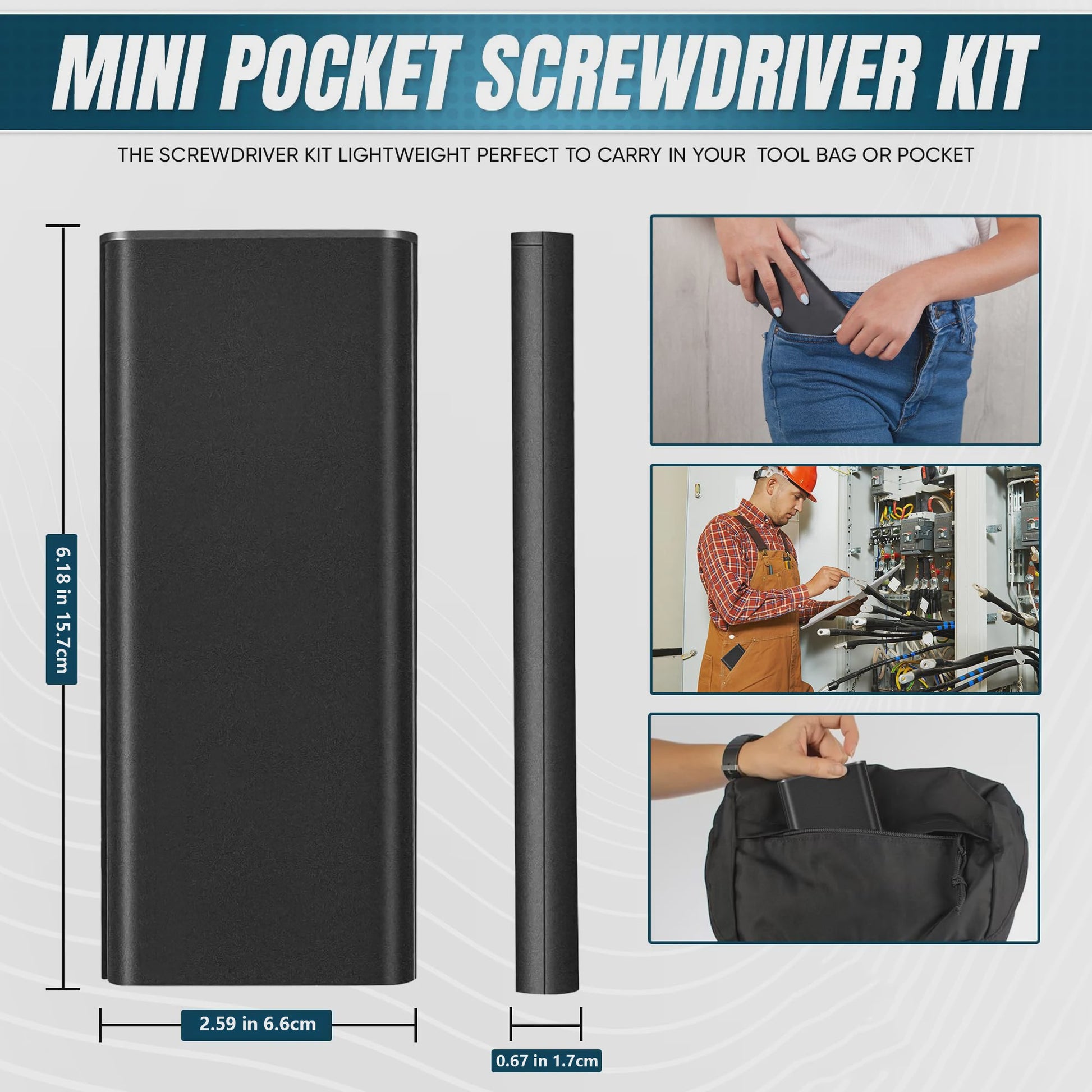26-delige Precisie Schroevendraaierset met 24 Magnetische Bits en Ingebouwde Magnetizer