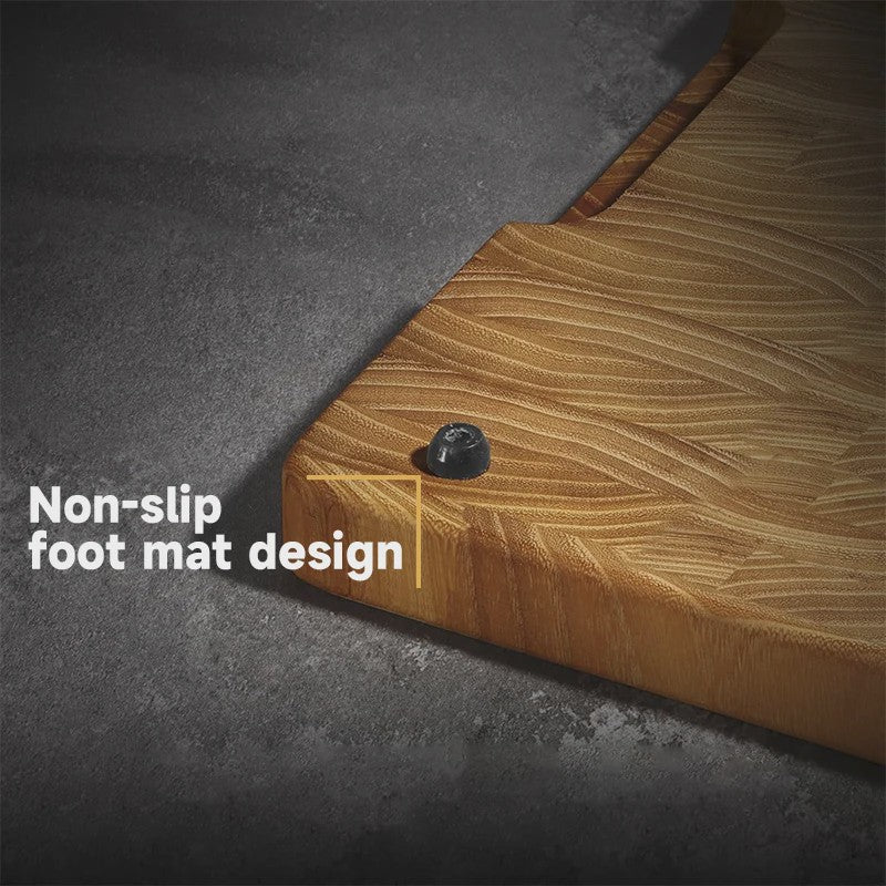 Grote Teak Houten Snijplank met Verborgen Handgrepen - Ideaal voor Vlees en Charcuterie