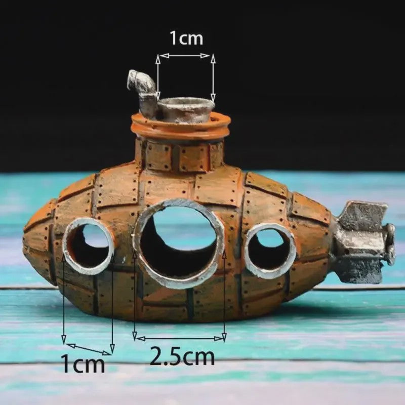 Decoratieve Onderzeeër voor Aquarium - Schuilplaats voor Vissen & Garnalen