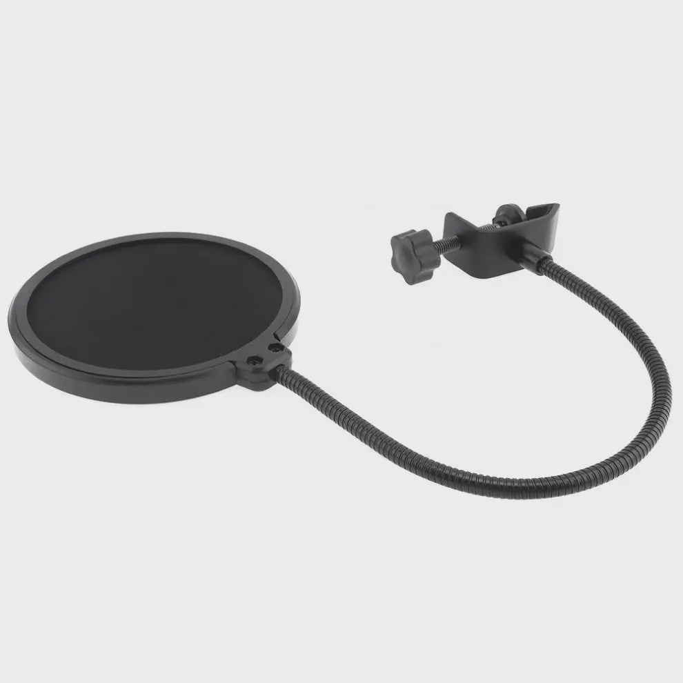 Dubbellaags Microfoon Pop Filter met Flexibele Zwanenhals voor Studio Opnames