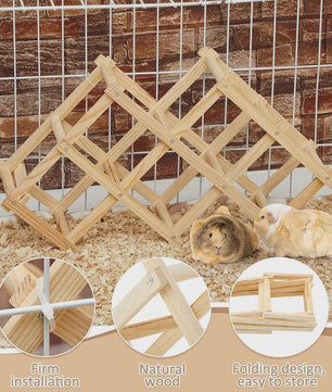 Houten Klimspeelgoed voor Hamsters en Kleine Dieren - Natuurlijk & Veilig
