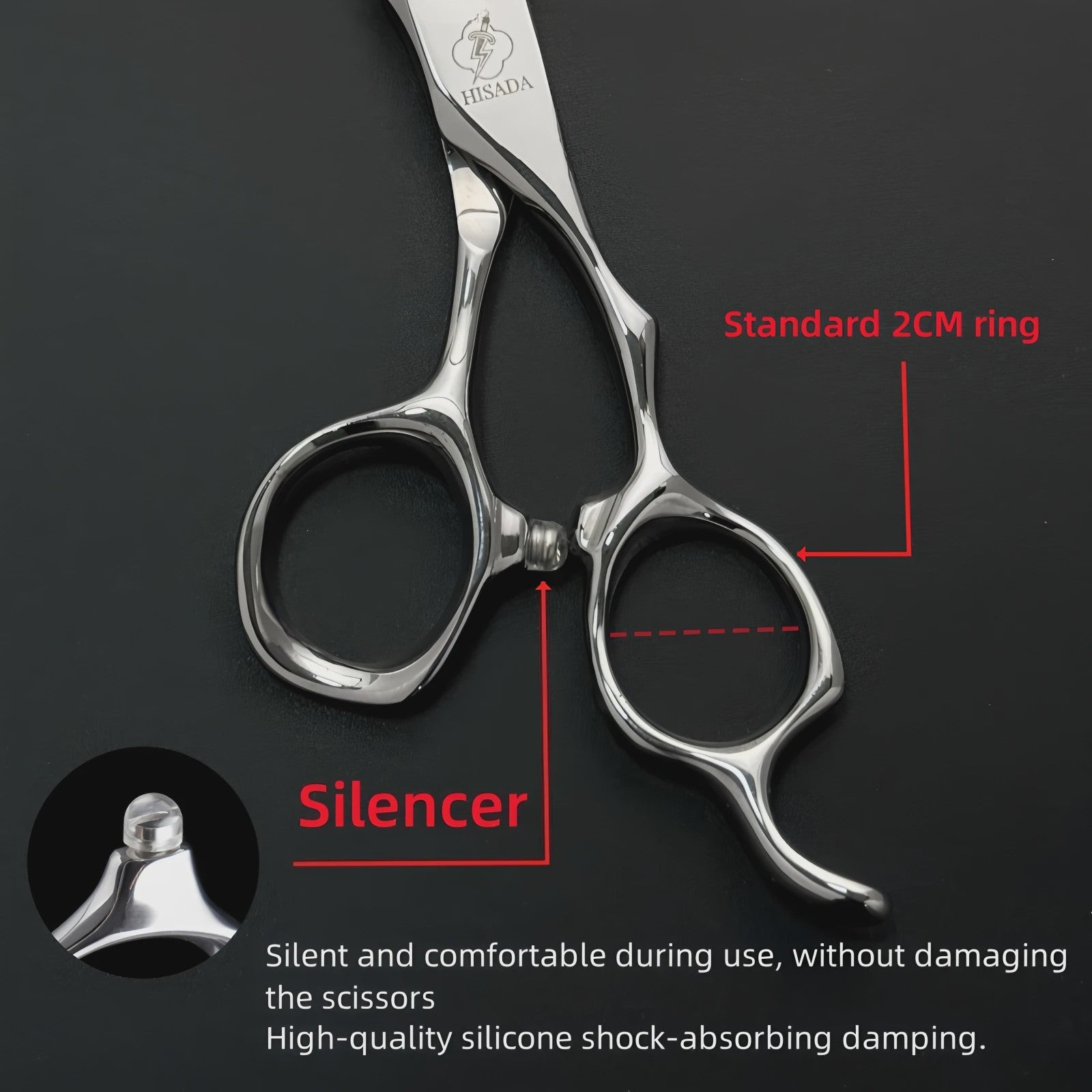 HISADA Professionele Haar- en Schoonheidsschaar 6.0 Inch - VG10 Staal voor Barbers en Haarstylisten