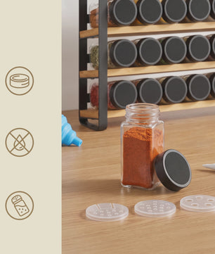 SONGMICS Kruidenrek 3 Lagen met 24 Kruidenpotjes - Keuken Organizer