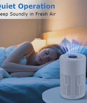 Draagbare Luchtzuiveraar met HEPA Filter, Ionisator & USB - Verwijder Rook, Geurtjes & Allergenen