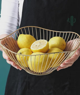 Stijlvolle Metalen Fruitmand - Nordic Design Opbergmand voor Snacks, Brood of Cosmetica