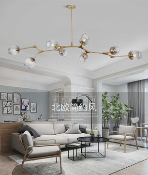 Moderne Moleculaire Plafondlamp - Nordic Stijl Glazen Hanglamp voor Woonkamer & Keuken