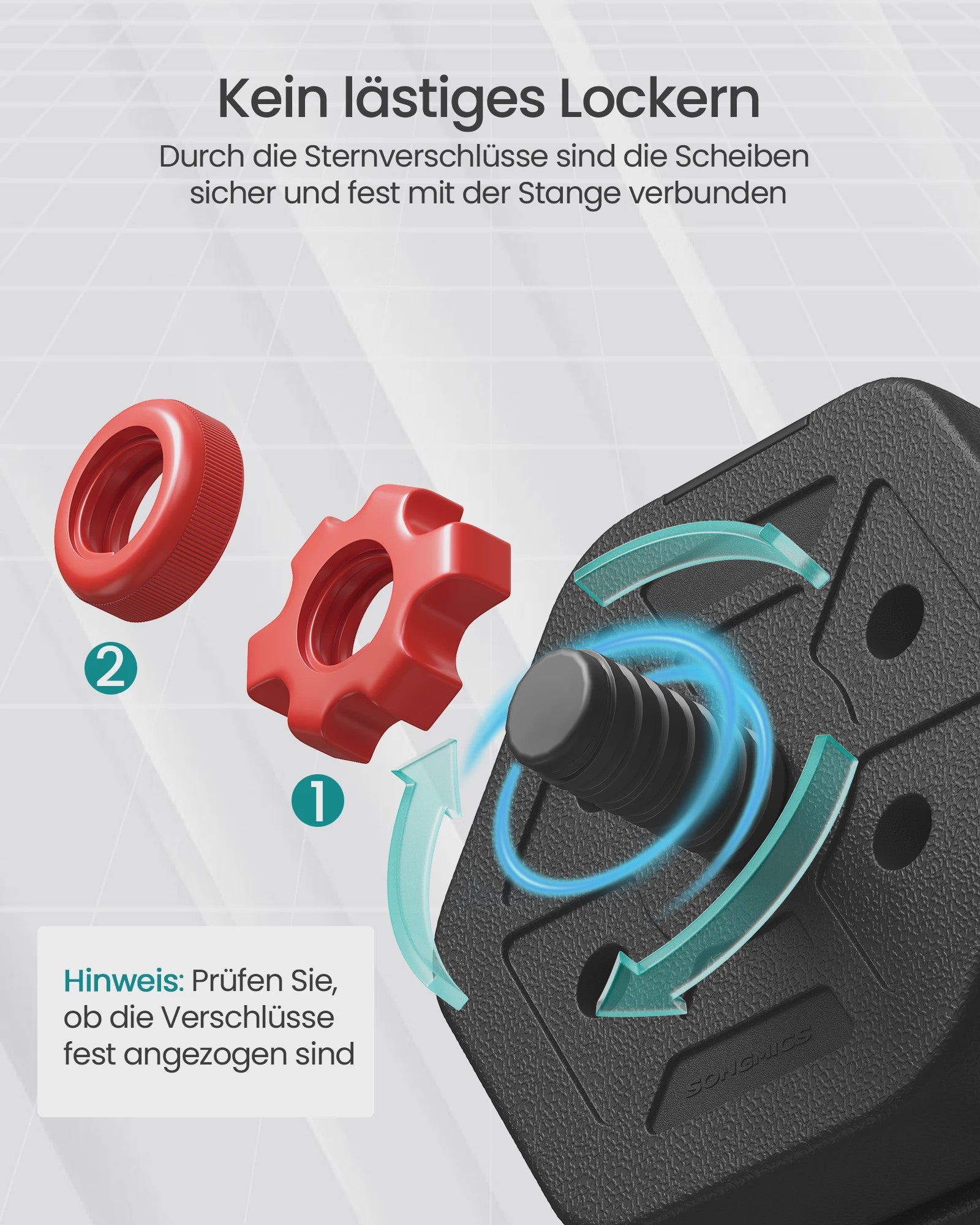 SONGMICS Verstelbare Dumbbell Set - Hexagon Vorm, 20kg Totaal Gewicht, Ideaal voor Krachttraining