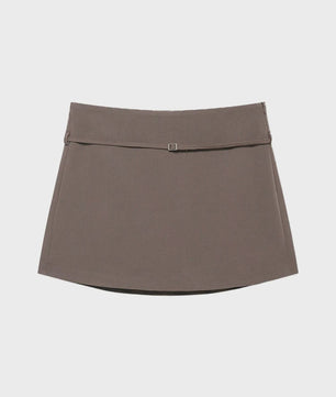Modieuze Skort met Riem en Ritssluiting - Stijlvolle Casual Kleding voor Dames