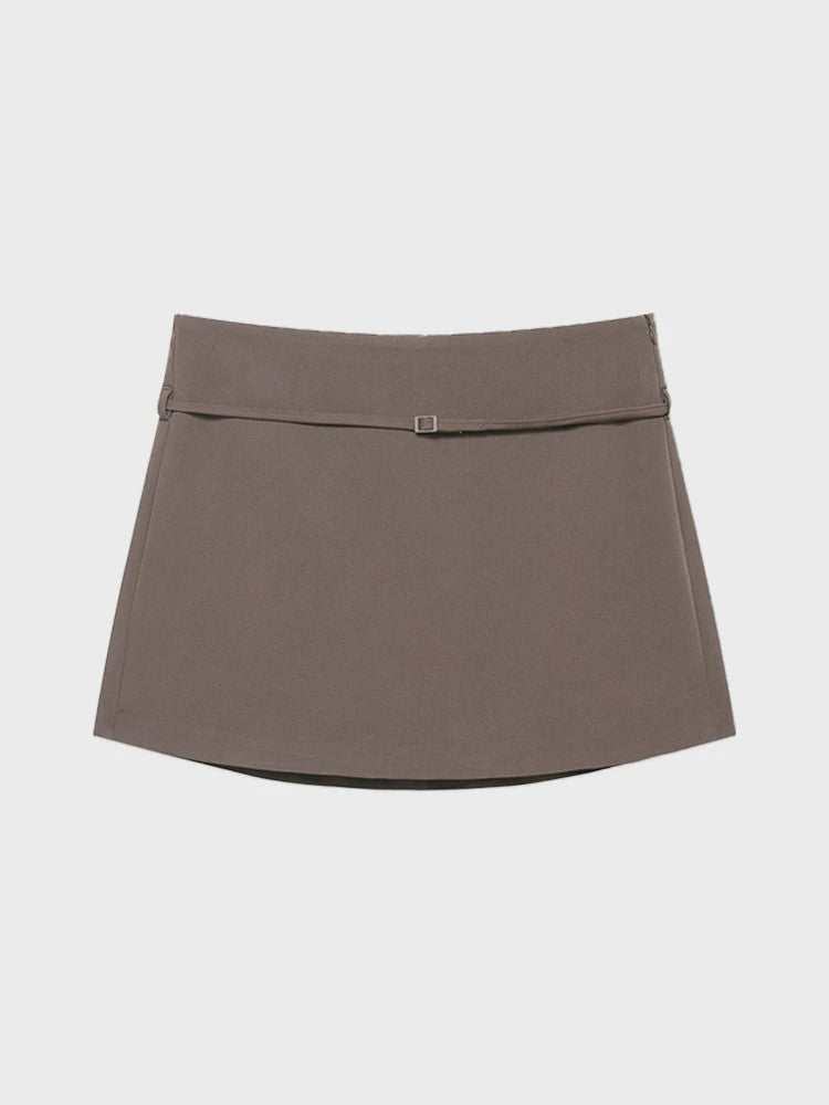 Modieuze Skort met Riem en Ritssluiting - Stijlvolle Casual Kleding voor Dames