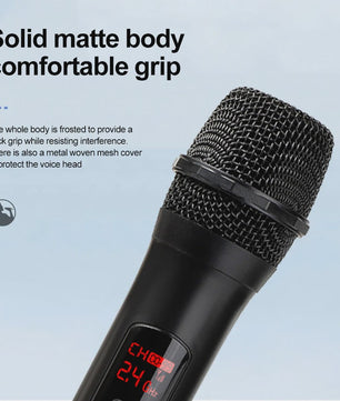 Draadloze Microfoon Set: 2x VHF Handheld Microfoons met Ontvanger voor Feest, Karaoke & Presentaties