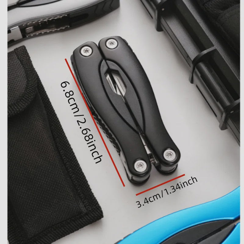 Compacte Multitool Tang met Mes, Schroevendraaier & Meer - Outdoor & Survival Gereedschap