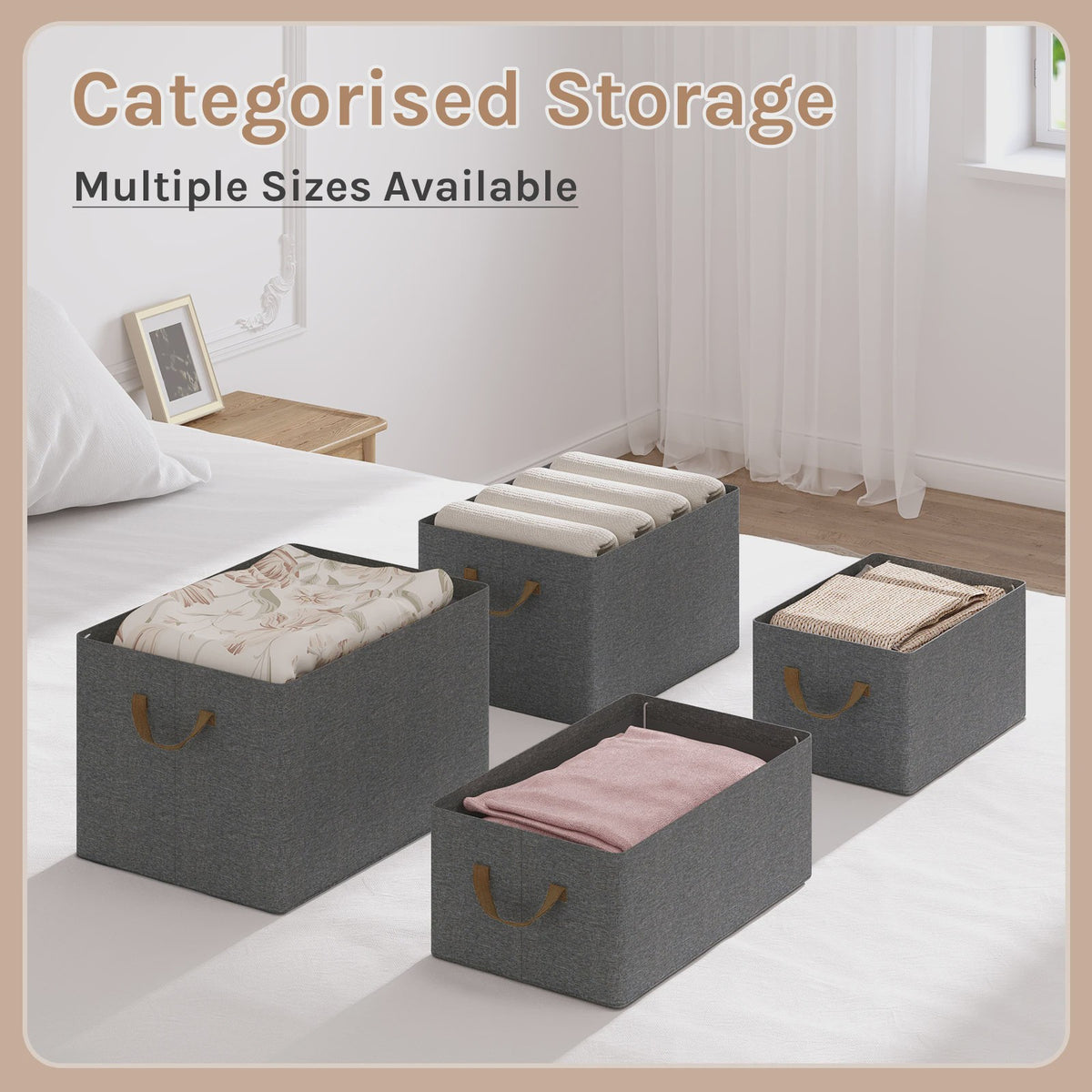 Opvouwbare Stoffen Opbergboxen (3/5/6 Stuks) - Organizer voor Kleding, Speelgoed & Kast