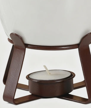 Fondue set met keramische pot (300ml) voor chocolade, kaas en snacks