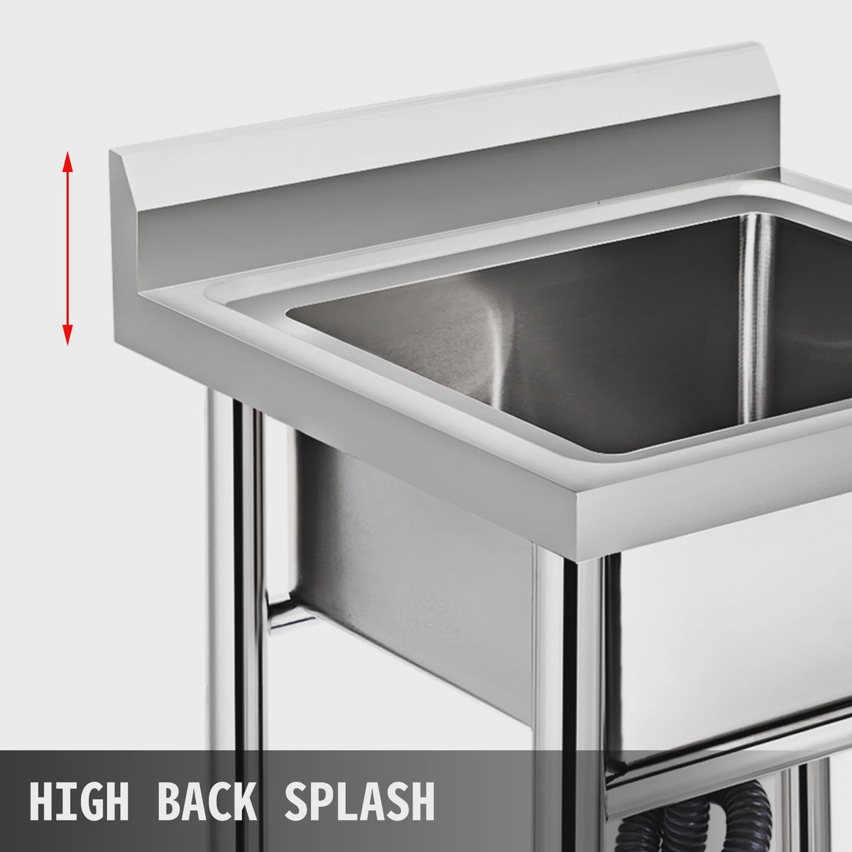 RVS Keuken Sink met 1 Compartiment - Handgemaakt & Duurzaam voor Horeca