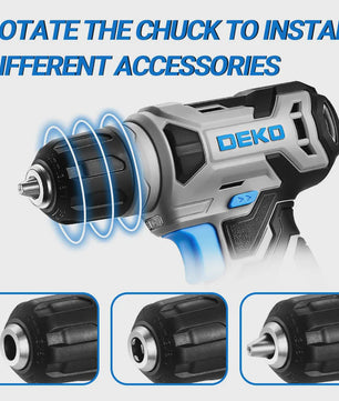 DEKO 8V Draadloze Boormachine Set met 42 Delige Accessoires