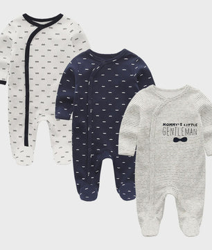 3-Pack Baby Rompers Unisex Katoen - Zacht & Comfortabel voor Pasgeborenen