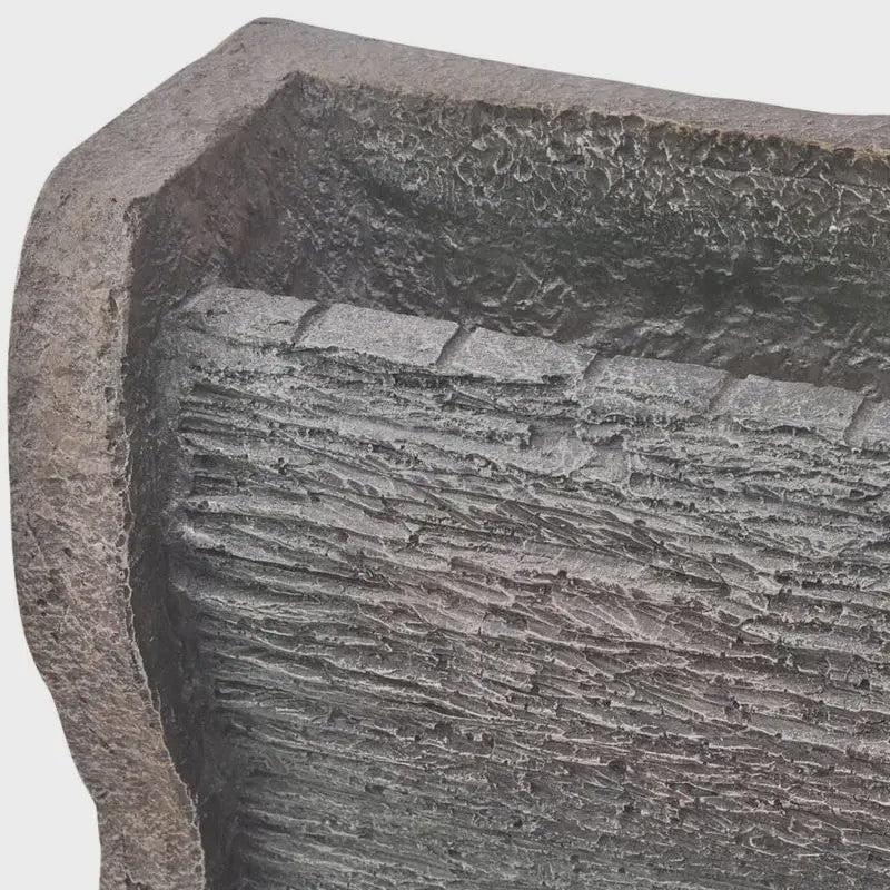 Stijlvolle Buitenfontein met Geïntegreerde Lamp - Polyresin 28.5x20.5x49.5 cm