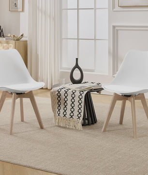 Set van 4xElegante eetkamerstoelen - Kunstleer & Massief Hout - Draaibaar & Comfortabel