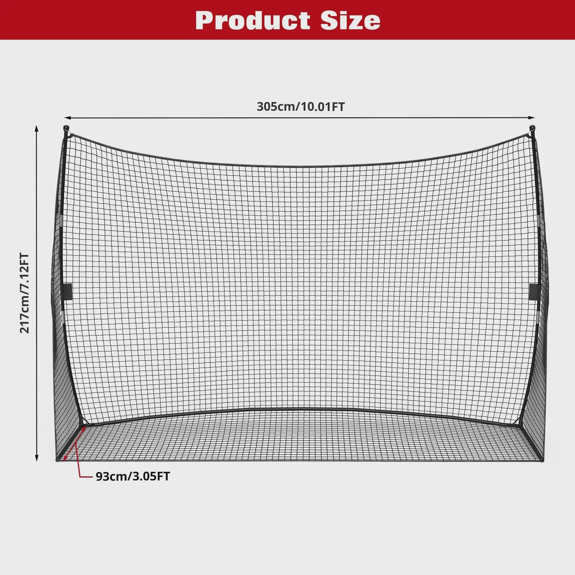 Golf Oefennet 305x217cm - Draagbaar Golf Net voor Achtertuin, Inclusief Draagtas