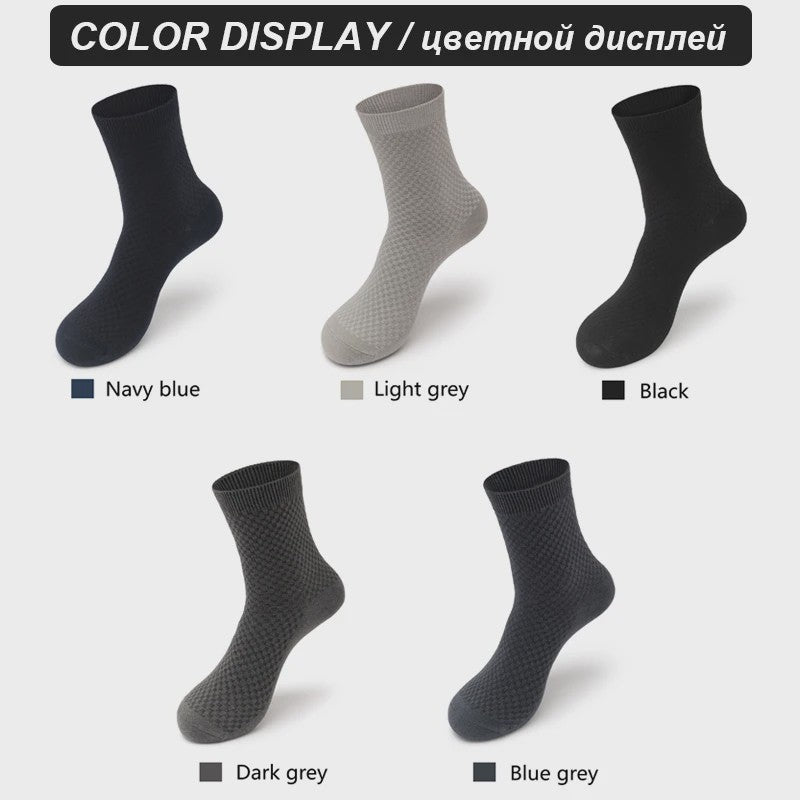 10 Paar Bamboe Vezel Heren Sokken - Zwart, Zacht & Ademend - Plus Size 39-48