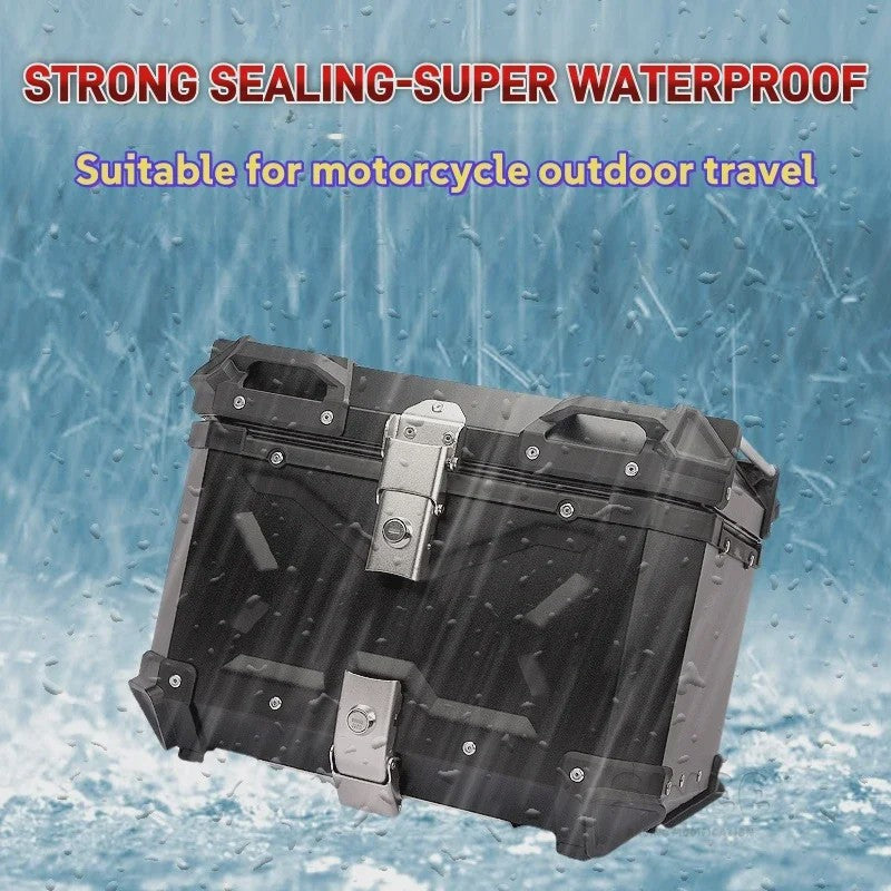 Waterdichte Aluminium Motor Topcase - 45L, 55L, 65L - Helmbox & Bagagebox